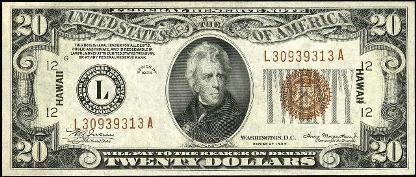 hawaii twenty dollar bill