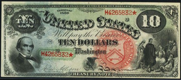 Daniel Webster $10 Bill (1869-1880) Daniel Webster $10 Bill (1869-1880)