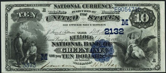 Blue Seal $10 1882 National Currency Blue Seal $10 1882 National Currency