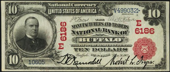 Red Seal 1902 $10 National Currency (1902-1908) Red Seal 1902 $10 National Currency (1902-1908)