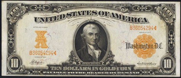 Ten Dollar Gold Certificate (1907-1922) Ten Dollar Gold Certificate (1907-1922)