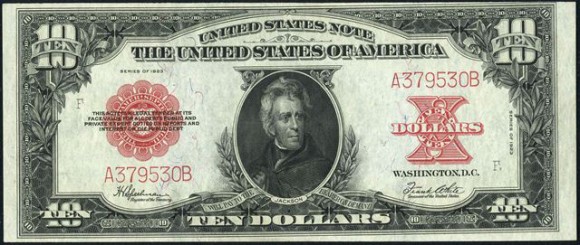 Ten Dollar Legal Tender Note (1923 only) Ten Dollar Legal Tender Note (1923 only)