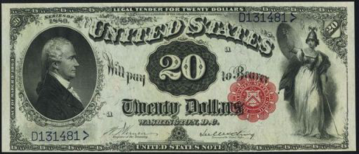 Legal Tender – 1869, 1875, 1878, & 1880 – Twenty Dollars Legal Tender – 1869, 1875, 1878, & 1880 – Twenty Dollars