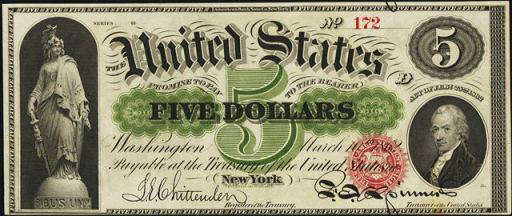 Legal Tender $5 Bill (1863 – 1864) Legal Tender $5 Bill (1863 – 1864)