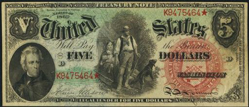 Legal Tender $5 Bill (1869 – 1880) Legal Tender $5 Bill (1869 – 1880)