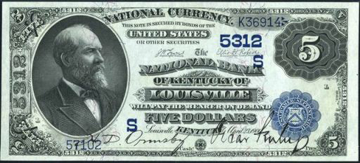 Series of 1882 $5 Blue Seal National Currency Series of 1882 $5 Blue Seal National Currency