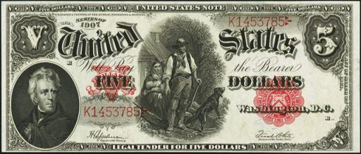 Series of 1907 $5 Legal Tender Series of 1907 $5 Legal Tender