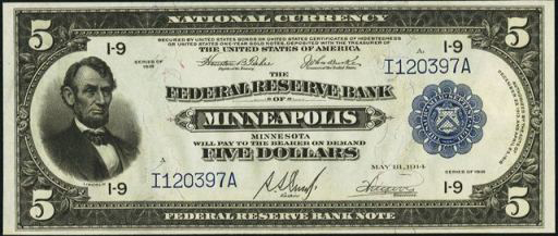 Series of 1918 $5 Federal Reserve Bank Note Series of 1918 $5 Federal Reserve Bank Note