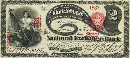 How Much Is A 1863 $2 Bill Worth? 