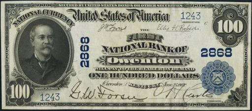 1902 Blue Seal National Currency