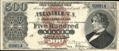 Value of $500 Silver Certificate | Antique Money