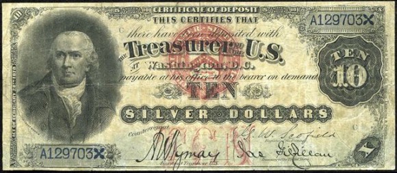 Robert Morris $10 Silver Certificates (1878-1880)