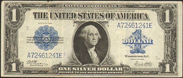 Woods and White $1 Silver Certificate